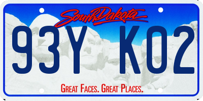 SD license plate 93YK02