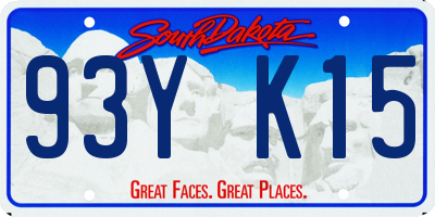 SD license plate 93YK15
