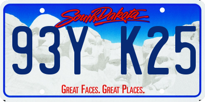 SD license plate 93YK25