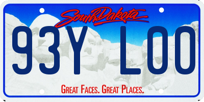 SD license plate 93YL00