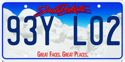 SD license plate 93YL02