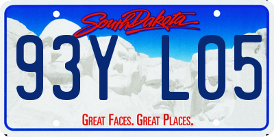 SD license plate 93YL05