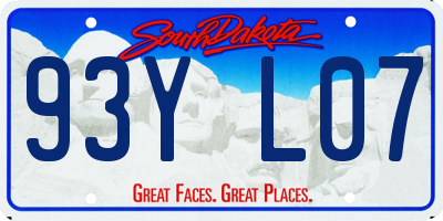 SD license plate 93YL07