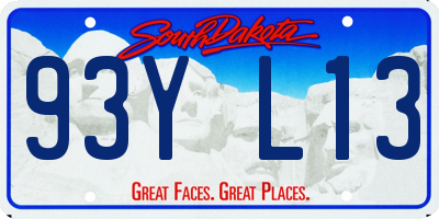 SD license plate 93YL13