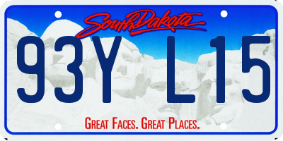 SD license plate 93YL15