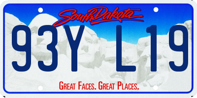 SD license plate 93YL19