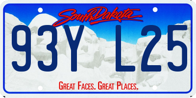 SD license plate 93YL25