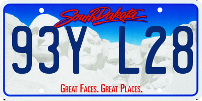 SD license plate 93YL28