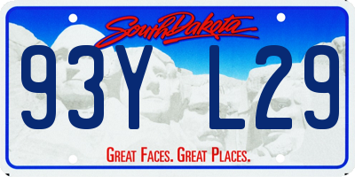 SD license plate 93YL29