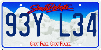 SD license plate 93YL34