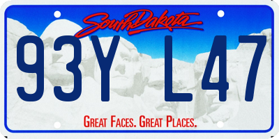 SD license plate 93YL47