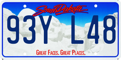 SD license plate 93YL48