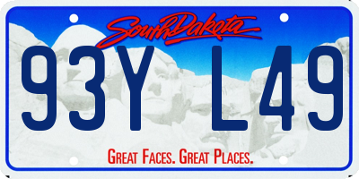 SD license plate 93YL49