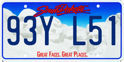 SD license plate 93YL51