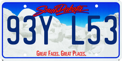 SD license plate 93YL53