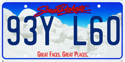 SD license plate 93YL60
