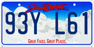 SD license plate 93YL61