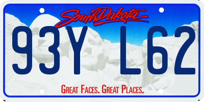 SD license plate 93YL62