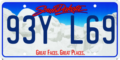 SD license plate 93YL69