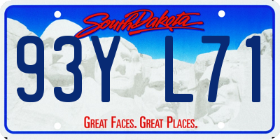 SD license plate 93YL71