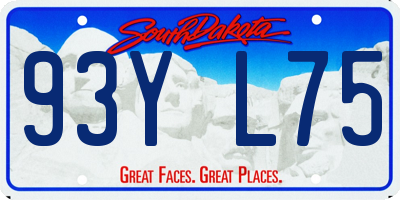 SD license plate 93YL75