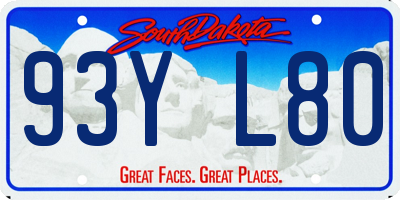 SD license plate 93YL80