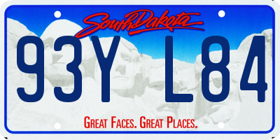 SD license plate 93YL84