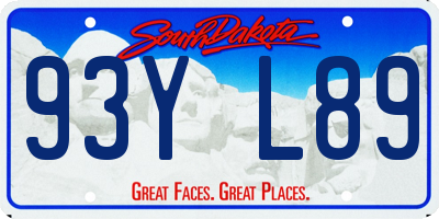 SD license plate 93YL89