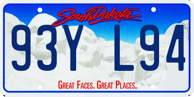 SD license plate 93YL94