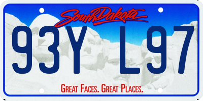 SD license plate 93YL97