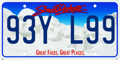 SD license plate 93YL99