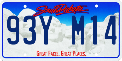 SD license plate 93YM14