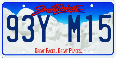 SD license plate 93YM15