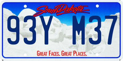 SD license plate 93YM37