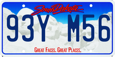 SD license plate 93YM56