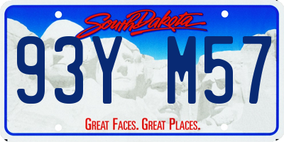 SD license plate 93YM57