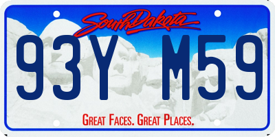 SD license plate 93YM59