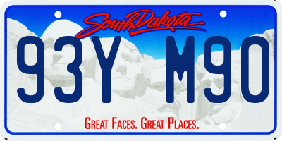 SD license plate 93YM90