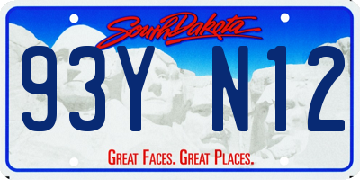 SD license plate 93YN12