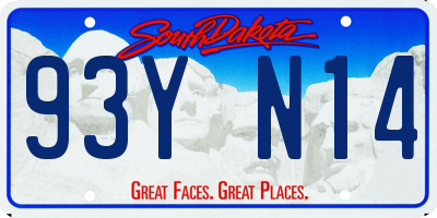 SD license plate 93YN14