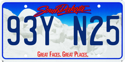 SD license plate 93YN25