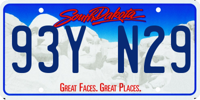 SD license plate 93YN29
