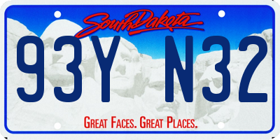 SD license plate 93YN32