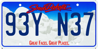 SD license plate 93YN37