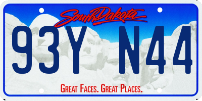 SD license plate 93YN44