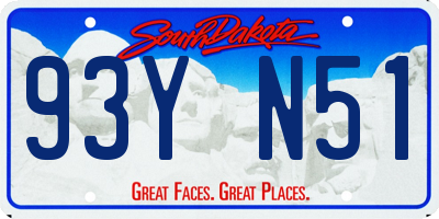 SD license plate 93YN51