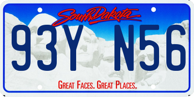 SD license plate 93YN56