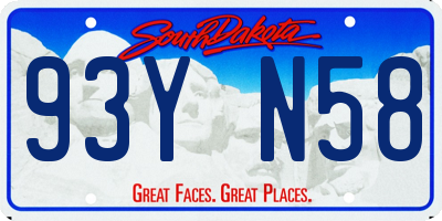 SD license plate 93YN58