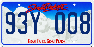 SD license plate 93YO08