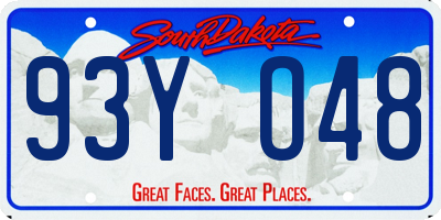 SD license plate 93YO48